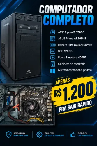 Oportunidade COMPUTADOR RYZEN 3 3200G