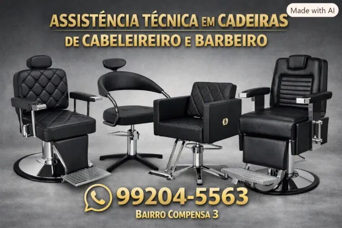 Consertos e manutenção em cadeira de cabeleireiro e barbeiro