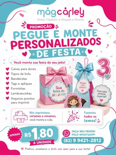 Sua festa personalizada por muito menos