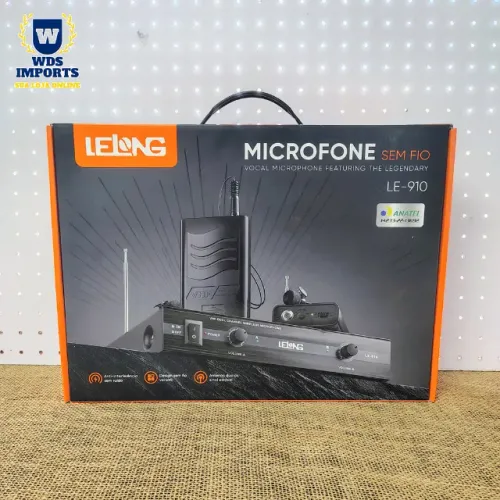 Microfone Duplo de Lapela Sem Fio - Lelong