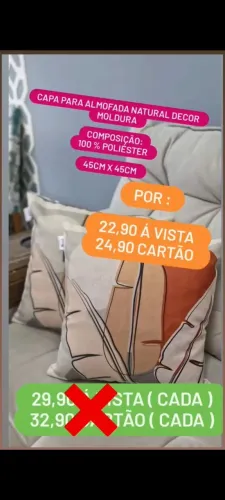 CAPA PARA ALMOFADA NATURAL DECOR MOLDURA ( CADA )