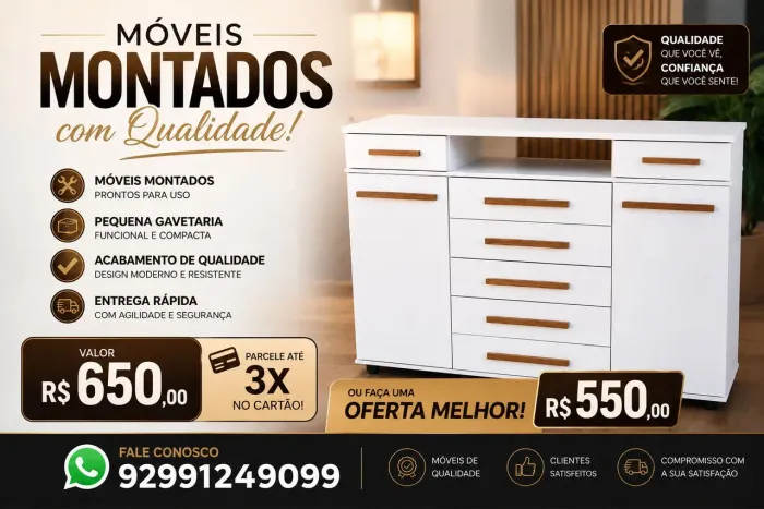 Venda de móveis com pequenas avarias