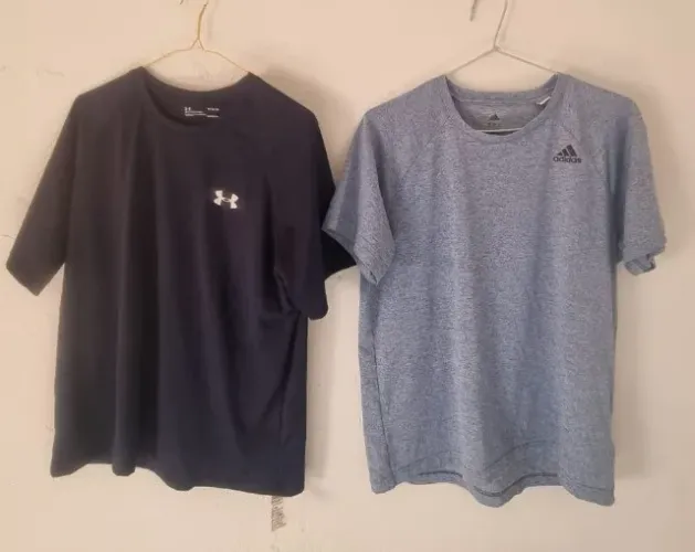2 camisetas esportivas Adidas e Under Armor Original