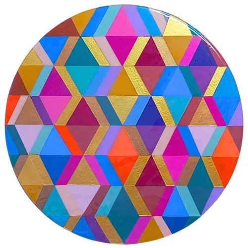 Quadro mandala decorativo em MDF com Resina 