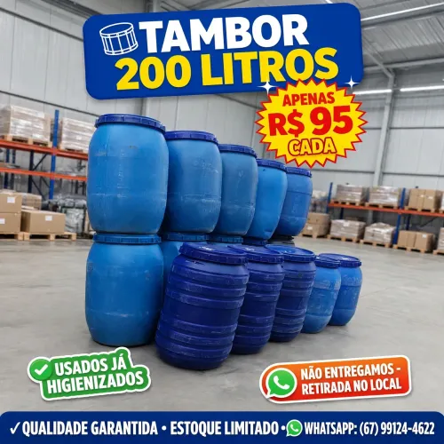 BOMBONAS 200L USADAS HIGIENIZADAS