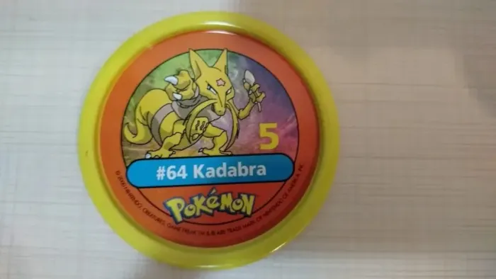 Tazos Estrela Pokémon Pokemetal #64 Kadabra