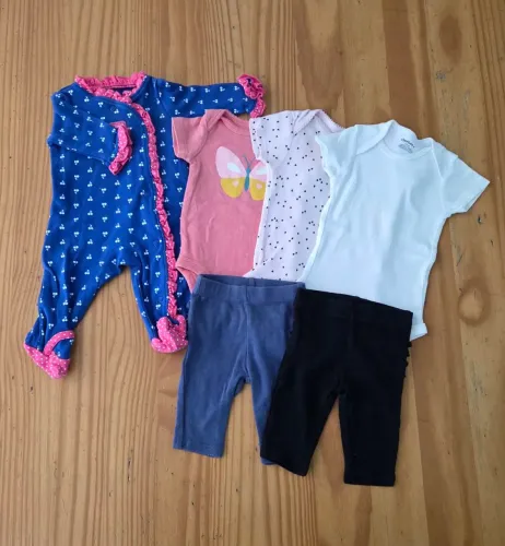 Lote Carters / Gerber Enxoval de Menina RECÉM-NASCIDOS 