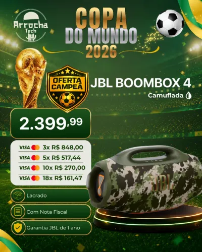 Caixa de Som JBL Boombox 4 Camuflada - Lacrada - 1 ano de garantia JBL