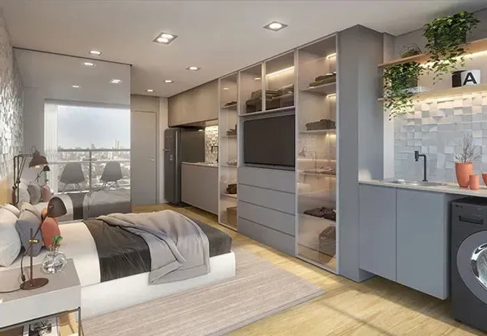 A poucos minutos do Parque Ibirapuera, Studio 25m² 1 dorm.