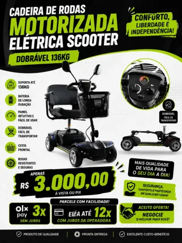 Vendo Cadeira de rodas motorizada em excelente condições