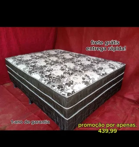 Cama box casal conjugada