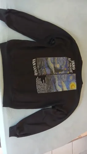 Moletom preto Van Gogh Starry Night