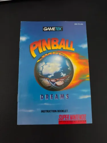 Manual Pinball Super Nintendo Original