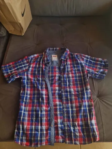 Camisa Xadrez Levi's Manga Curta - Tamanho G Juvenil (12-13 Anos / PP Adulto)