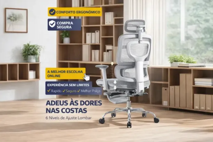 Conforto profissional para quem passa horas sentado