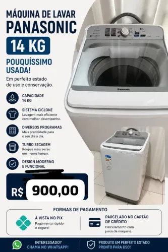 Máquina de lavar Panasonic 14 kg
