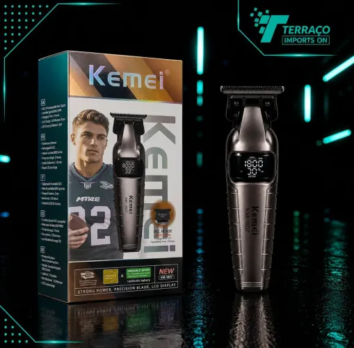 MÁQUINA DE ACABAMENTO KEMEI KM-1807 PROFISSIONAL