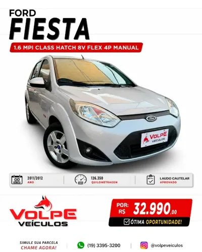 Ford Fiesta 1.6 8V Flex/class 1.6 8V Flex 5P 2012