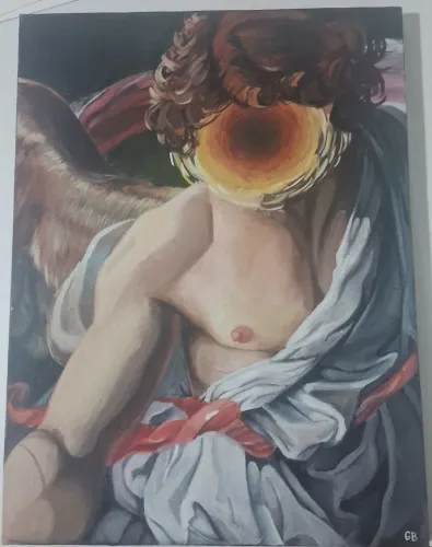 Quadro artístico pintado à mão - peça única