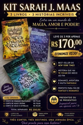 Kit com 3 livros de Sarah J. Maas