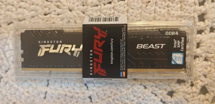 Memória RAM 8GB DDR4 Kingston Fury Beast, 3200MHz - LACRADO - Nota Fiscal