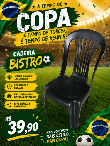 Cadeira bistrô ( cadeira para área externa, cadeira barzinho )