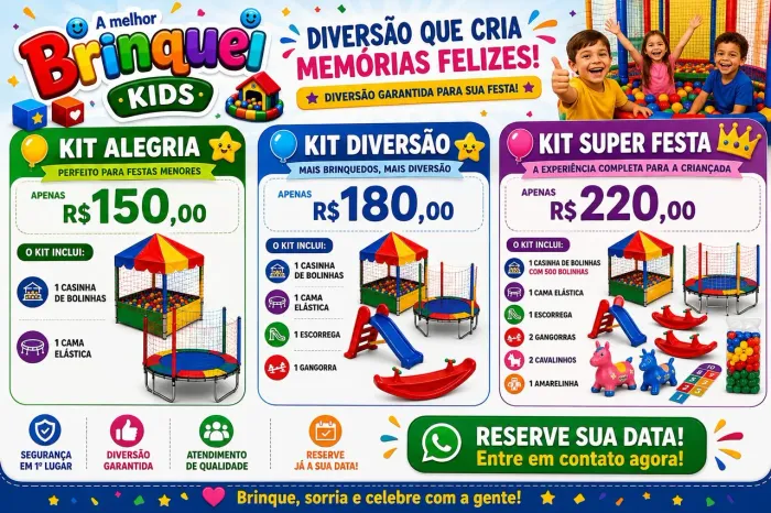 Aluguel de brinquedos novos e de qualidade 