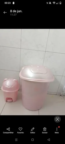 Cesto e lixeira para bebê 