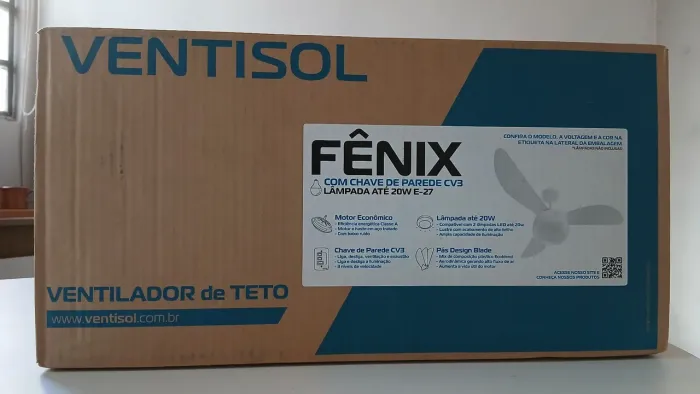 Ventilador Fenix Ventisol na Caixa 110v