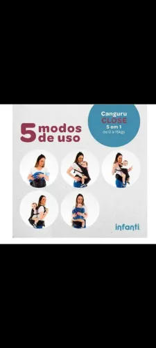 Canguru Close 5 em 1 cor Preto Infanti