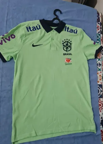 Camisa Polo de treino da seleção brasileira - copa do mundo 2022 (light green)