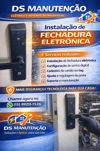 Instalação de fechadura eletrônica inteligente 
