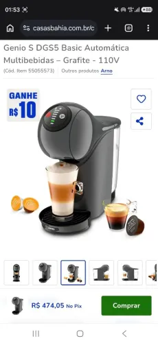 Cafeteira Expresso Arno Dolce Gusto