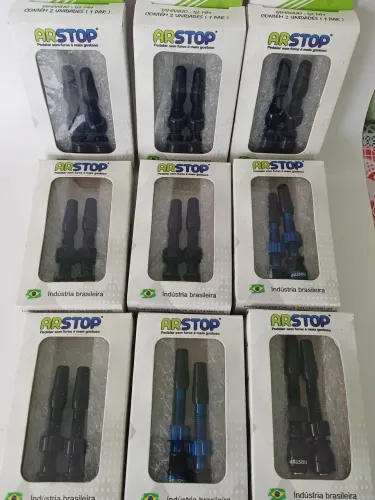 válvula Presta (bico fino) Tubeless ArStop 2.0.