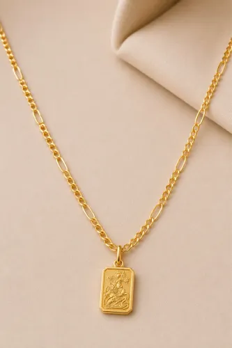 Conjunto Infantil São Jorge em Ouro 18k 750