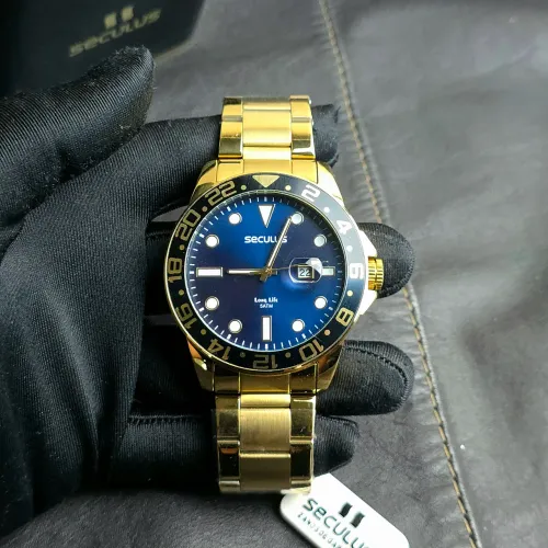 Relógio Seculus Long Life 48mm Dourado 442100GPSVDA3
