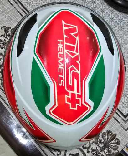 Capacete MT Helmets Fechado - Vermelho/Branco/Verde - Conservado