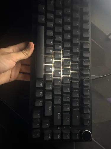 TECLADO AJAZZ AK820 COR PRETA SWITCH VERMELHO