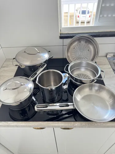 Kit panelas aço inox Tramontina