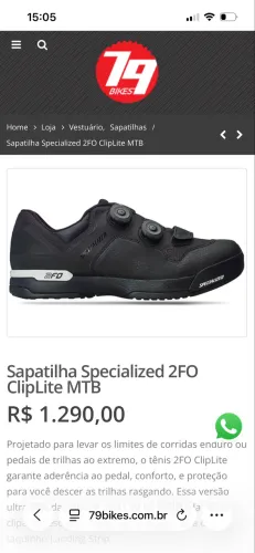 Sapatilha 2FO ClipLite MTB
