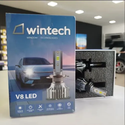 Par Ultra Led V8 15000 lumens - 1 ano de garantia - H1, H4. H7, H8. H9, H11, HB3, HB4, H27
