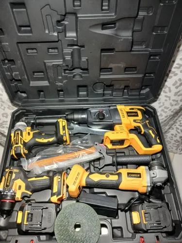 Kit martelete 4 em 1 martelete rotativo chave de impacto Esmerilhadeira parafusadeira