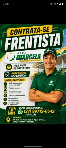 VAGAS PARA FRENTISTA
