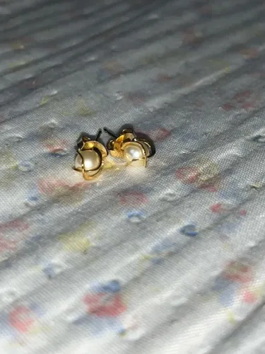 Brinco Dourado Pérola Semijóia