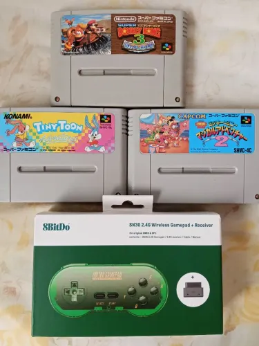 Kit 3 Jogos Originais (JP) + Cont. 8BitDo (Lacrado)