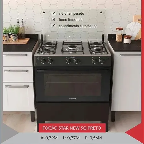 FOGAO STAR NEW 5BC - PRETO 