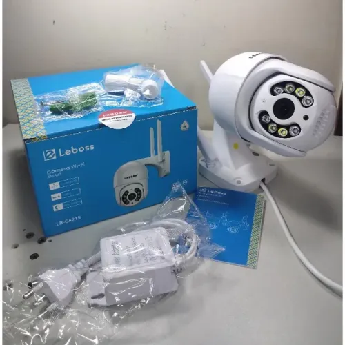 Câmera Wi-Fi Smart PTZ com Visão Noturna IP66 da Leboss LB-CA215 Full HD e Segurança