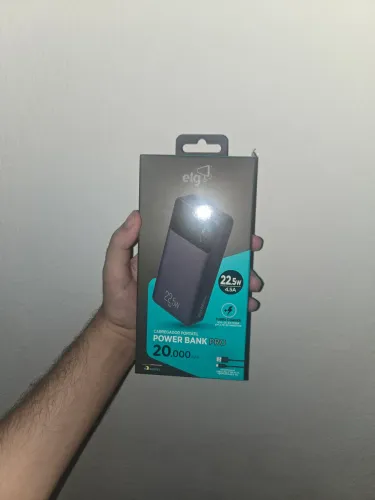 Power Bank Elg Pro 20000mAH, Bateria Portátil Universal, Carga Rápida, Display Indicador