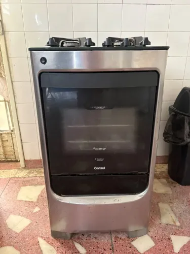 Fogão de Piso Consul 4 Bocas Mesa Vidro Preta Bivolt