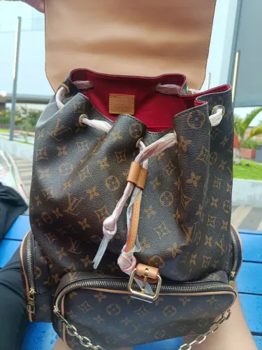 Mochila de luxo Louis Vuitton monograma trio Virgil